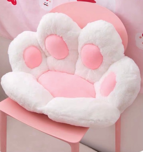 Cute Paw Shape Pillow | Pink and White