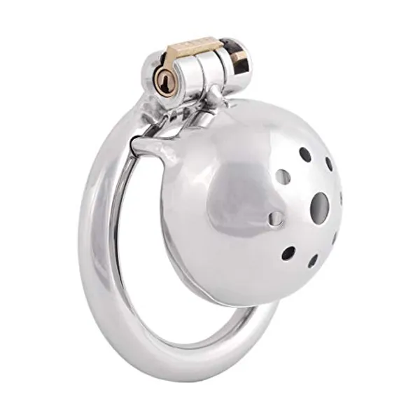 TERNENCE Metal Chastity Device Male Comfortable Virginity Lock Chastity Belt with Small Cage C250 (1.97 inch / 50mm)