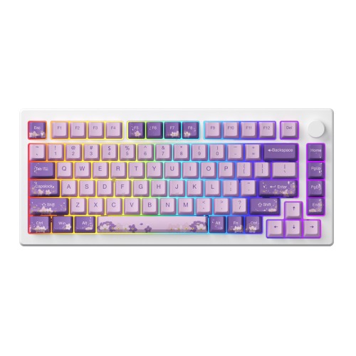 MOD 007 HE PC Purple Melody Wired Mechanical Keyboard | Purple Melody / Akko Cream Yellow Magnetic / Wired