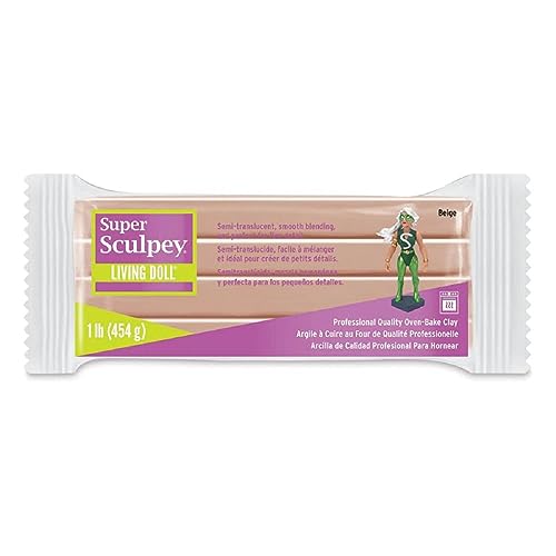 Sculpey Super ZSLD-1 Living Doll Clay 1lb-Beige - Einzelbett