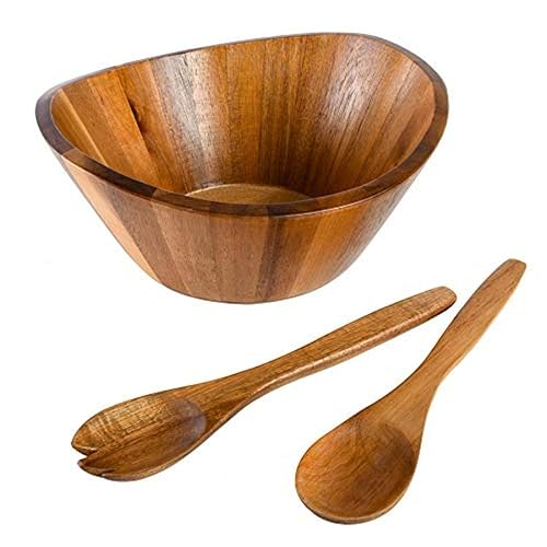 Gibson Home Sherwood 3-Piece Acacia Wood Salad Bowl Set, 32 quarts - Sherwood