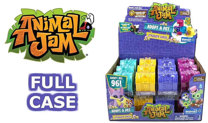 Animal Jam Adopt a Pet Treasure Chest Sealed Mystery Box of 24 Chests Game Code