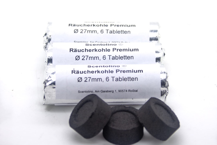 Scentolino Rookkooltjes houtskooltabletten Premium 3 rollen Ø 27 mm