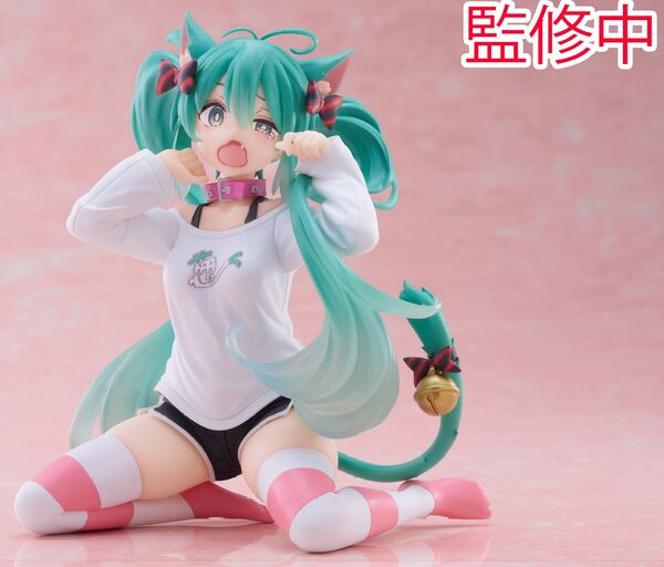 Vocaloid - Hatsune Miku - Desktop Cute - Nekomimi T-Shirt ver. (Taito) - Brand New