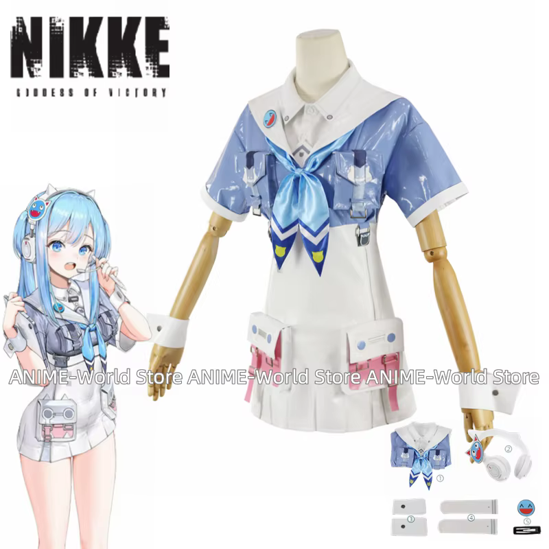 Game Cosplay NIKKE The Goddess of Victory Cute Girl Shifty Costumes JK Student Uniform Jacket Dress Socks Headphones Accessories - AliExpress 200000532