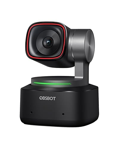 OBSBOT Tiny 2 Webcam 4K Voice Control PTZ, AI Tracking Multi-Mode & Auto Focus, Web Camera with 1/1.5" Sensor, Gesture Control, 60 FPS, HDR Light Correction, Webcam for PC, Streaming, Meeting, etc. - TINY 2