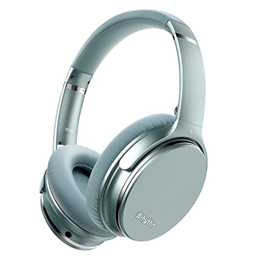 Srhythm NC35 Noise Cancelling Headphones Wireless Bluetooth 5.3,Fast Charge Over-Ear Lightweight Headset with Microphones,Mega Bass 50+ Hours’ Playtime - Mint Green