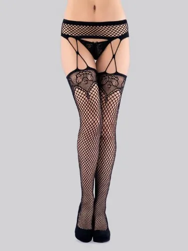Lovehoney Patterned Fishnet Suspender Tights