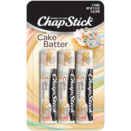 ChapStick Cake Batter Limited Edition Flavored Lip Balm Tubes - 0.15 Oz (Pack of 3) - Regular Pack