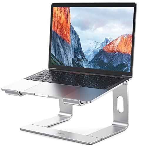 BESIGN LS03 Aluminum Laptop Stand, Ergonomic Detachable Computer Stand, Riser Holder Notebook Stand Compatible with Air, Pro, Dell, HP, Lenovo More 10-15.6" Laptops, Silver - B-Silver