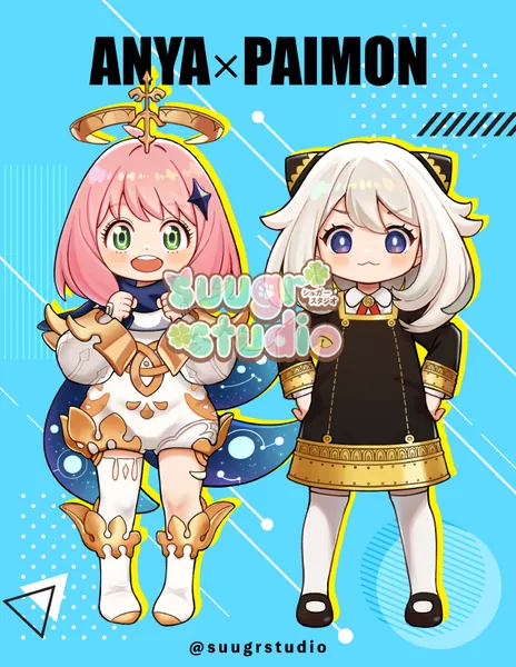 Anya x Paimon 8.5 x 11 Print