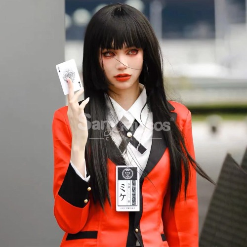 【In Stock】Anime Kakegurui Jabami Yumeko JK Red and Black School Uniform Cosplay Costume - L