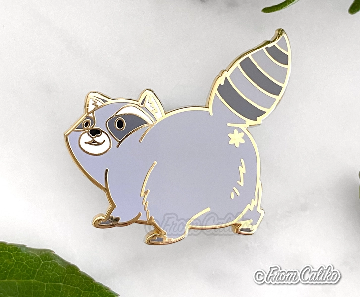 Raccoon Trash Panda Butt Hard Enamel Pin