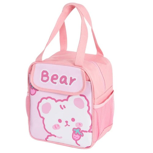 Kawaii Lunch Bag for Girls Lunch Box Insulated Cute Lunch Bags for Women Insulated Lunch Box for Kids (Pink) - Pink