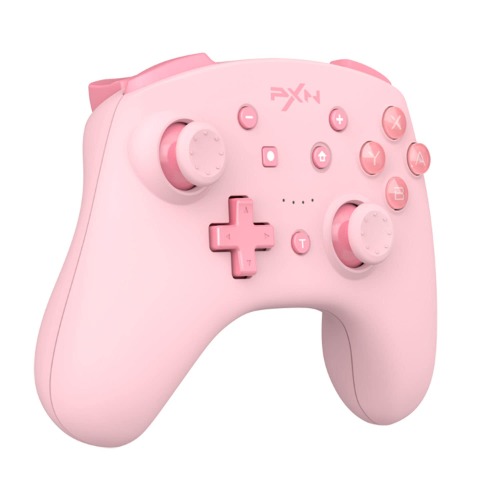 PXN 9607X Wireless Game Controller Gamepad with Vibration, Turbo Function, 6-Axis Gyro Motion Sensor, Compatible with Nintendo Switch, PC - Pink