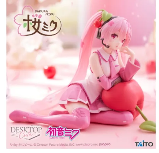 Figure Sakura Miku Cherry Cushion Ver. Hatsune Miku Desktop Cute