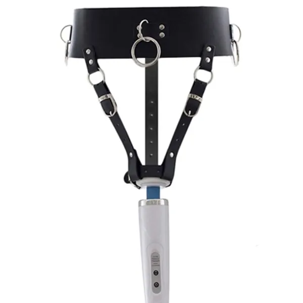 Strap-on Forced PU Leather Waist Belt Harness Holder (Wand or Vibrator not Included)