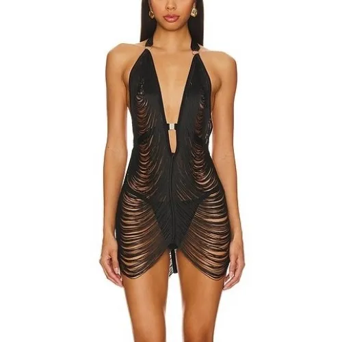 Fringe Benefits Slip Dress