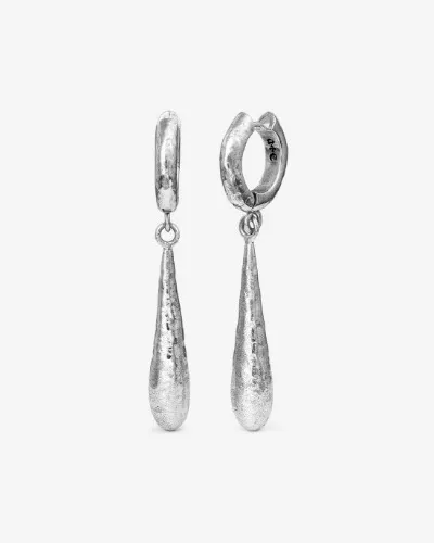Anthracite Earrings | Silver