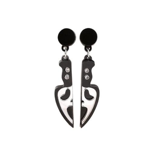 Handcrafted Ghostly Visage Dangle Earrings