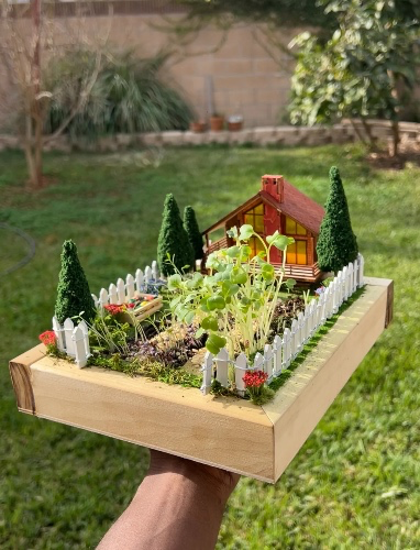 Desktop Micro Farm – Indoor Microgreens And Herbs Kit | Plants & Anime | Large (12x16in) / Flower Shop (Large / Countertop) / Edible Flowers