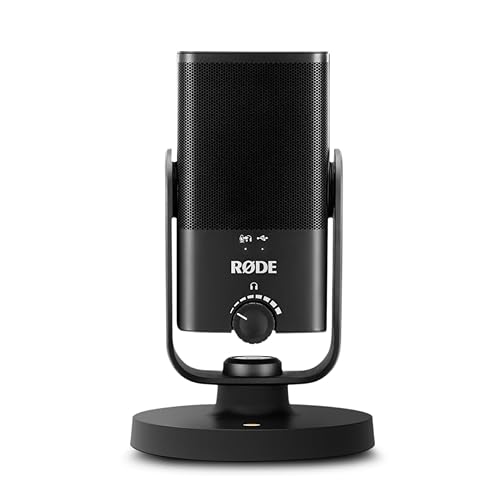 RØDE NT-USB Mini Versatile Studio-quality Condenser USB Microphone with Free Software for Podcasting, Streaming, Gaming, Music Production, Vocal and Instrument Recording,Black - NT-USB Mini - Black