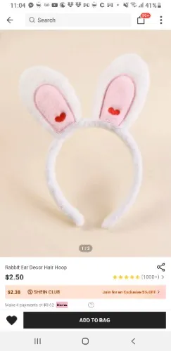 Bunny headband 