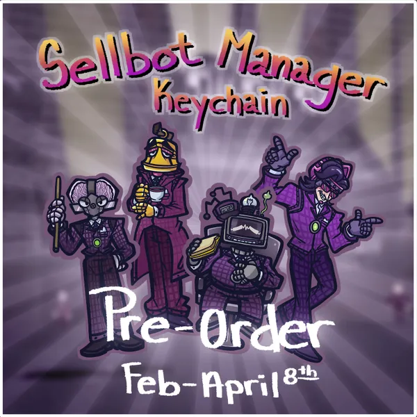 Toontown Corporate Clash Sellbot Manager Keychains (PRE-ORDER!)