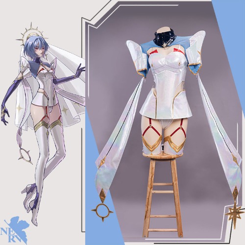 Uwowo X Ailish: evangelionl Fanart Bride Ver. Reii Cosplay Costume | L