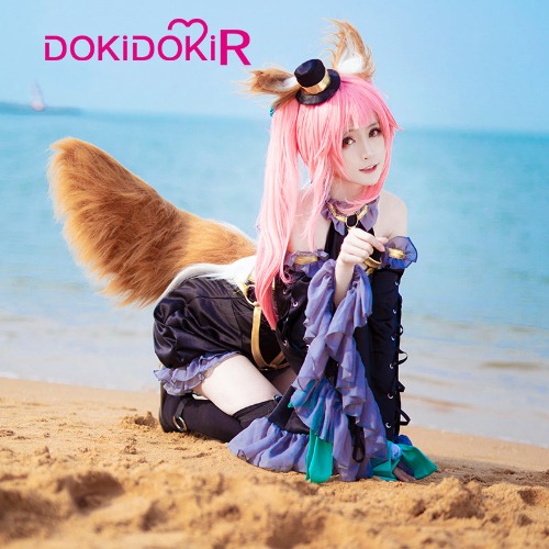 DokiDoki-R Game Fate Cosplay Tamamo no Mae Magician Costume Fate/Grand Order Fate/EXTRA | L