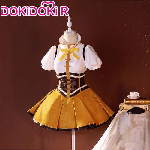 【In Stock】DokiDoki-R Anime Puella Magi Madoka Magica Cosplay Tomoe Mami Costume Women | L