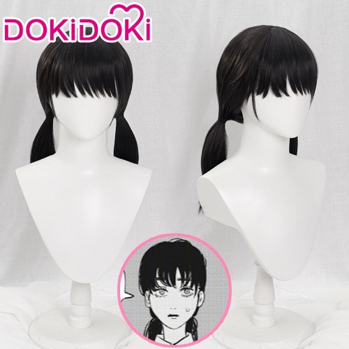 Dokidoki Mange Anime Cosplay Chainsaw Man Cosplay Mitaka Asa Black Wig Halloween | Mitaka Asa-PRESALE