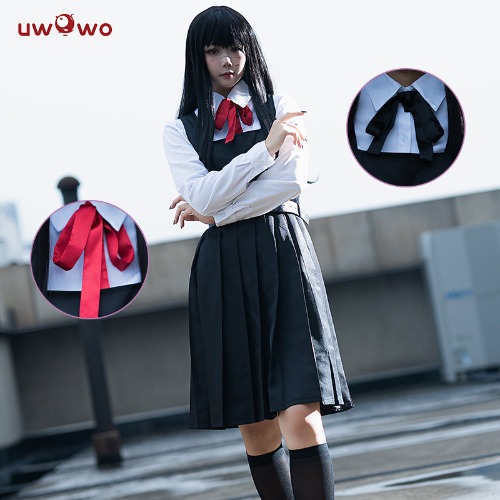 【In Stock】Uwowo Mange Anime Chainsaw Man Mitaka Asa School Uniform Cosplay Costume | L
