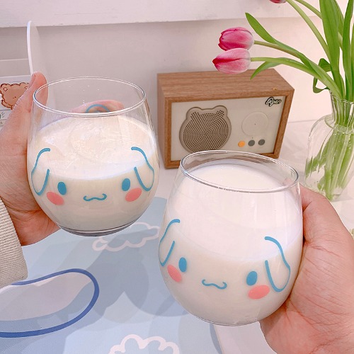 Kawaii Cartoon Cinnamoroll Milk Glas - Kawaii Fashion Shop | Cute Asian Japanese Harajuku Cute Kawaii Fashion Clothing