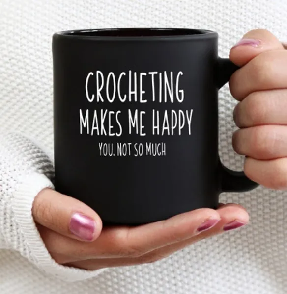 Crocheting Makes Me Happy Mug crochet Mug Crochet Gift  | Etsy Canada