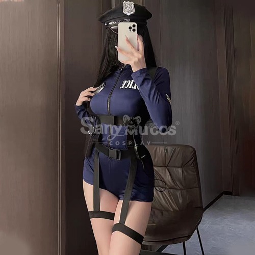 【In Stock】Sexy Cosplay Security Uniform with One-piece Underwear Cosplay Costume