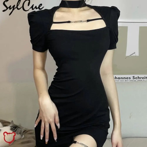 Black Oddity Dress - black / L