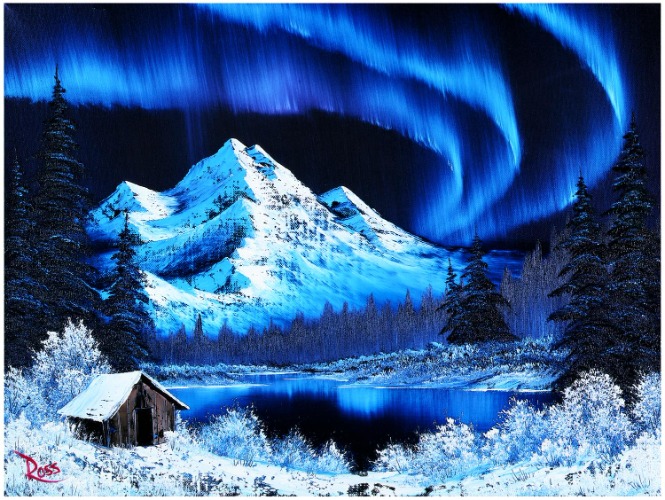 Bob Ross Northern Lights Aurora Borealis Puzzle | 1000 Piece Jigsaw Puzzle | Default Title