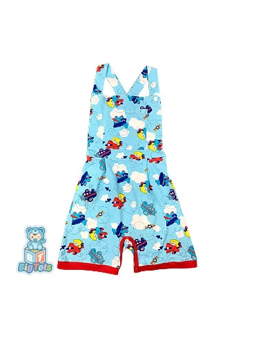 ABDL Medium Airplane Teddy Shortalls Adult Baby