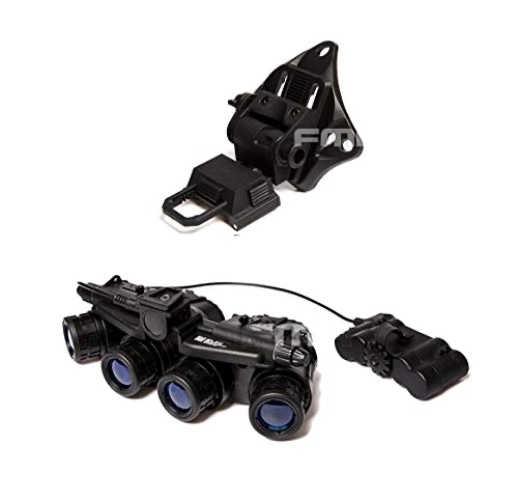 FMA Tactical GPNVG18 Night Vision Goggles DUMMY Model & L4G19 NVG Helmet Mount Plastic Bracket - Black