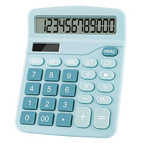 Tocorpie Office Desk Calculator 12 Digits(Blue) - Blue