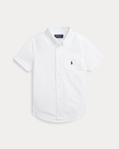 Cotton Seersucker Short Sleeve Shirt