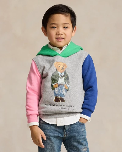 Polo Bear Color Blocked Fleece Hoodie