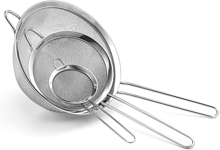 Cuisinart CTG-00-3MS Set of 3 Fine Set of Mesh Strainers, Stainless Steel, Pack of 3