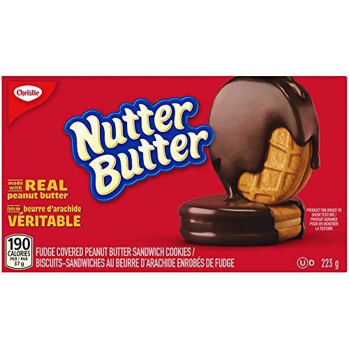 Christie Nutter Butter Fudge Covered Cookies with Real Peanut Butter, 223 Grams - Package May Vary - Peanut Butter - 223 g (Pack of 1)