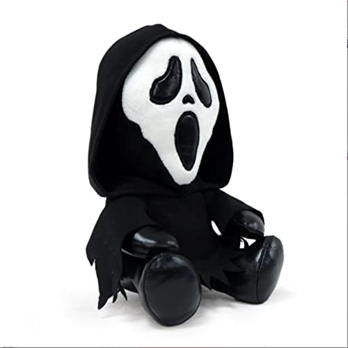 CLWH Scream Ghostface Plush Toy, Monster Horror Plush Figure Toys, Reaper is Here, Terrors Ghostface Stuffed Toy *667* (Color : Black, Size : 17cm)