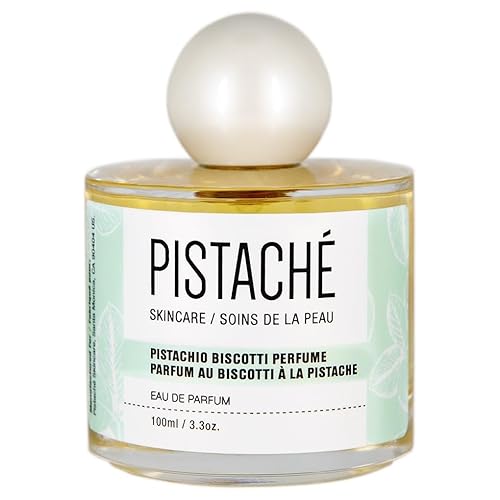 Pistaché Skincare Pistachio Biscotti Perfume Eau de Parfum + Nutty + Lightly Sweet + Boyfriend Butter Scent, 3.38 oz