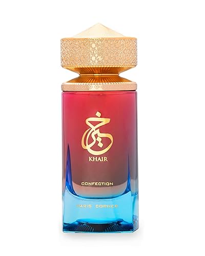 Paris Corner | Khair Confection EDP 3.4 Fl Oz | Sweet Candy Scent Perfume for Men & Women | Indulge in Luscious Pear, Whipped Cream, Jasmine & Vanilla Notes - KHAIR CONFECTION