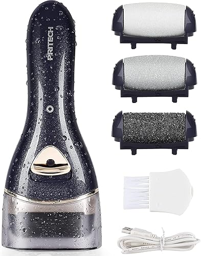 Electric Feet Callus Removers Rechargeable, Portable Electronic Foot File Pedicure Tools, Electric Callus Remover Kit, Professional Pedi Feet Care for Dead, Hard Cracked Dry Skin Ideal Gift (Black) - 003-black