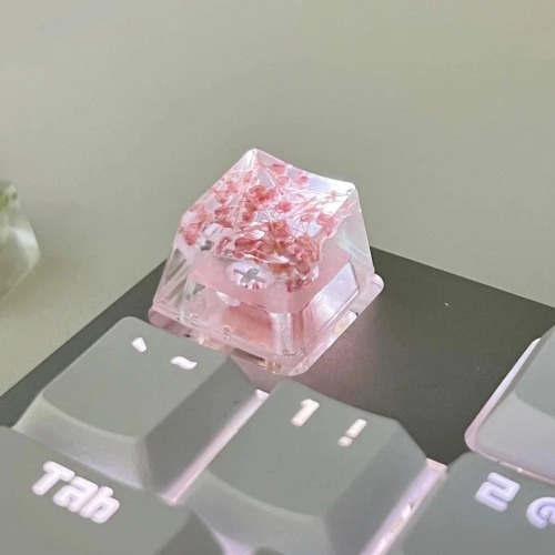 Floral Keycap for Mechanical Keyboard - Pink